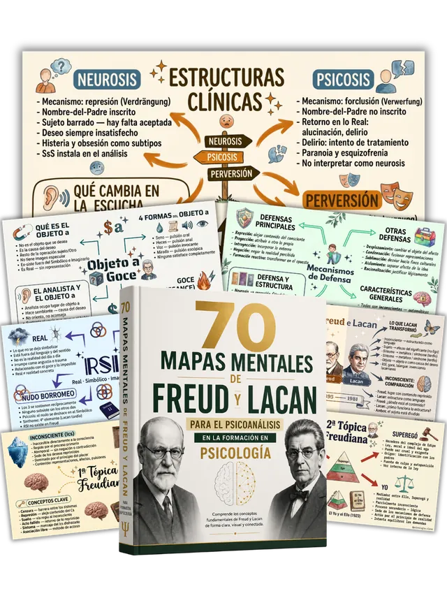 Mockup 70 Mapas Mentales de Freud y Lacan